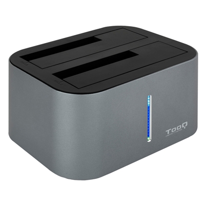 Tooq TQDS 805G Dock Station Doble Bahia HDD Gris